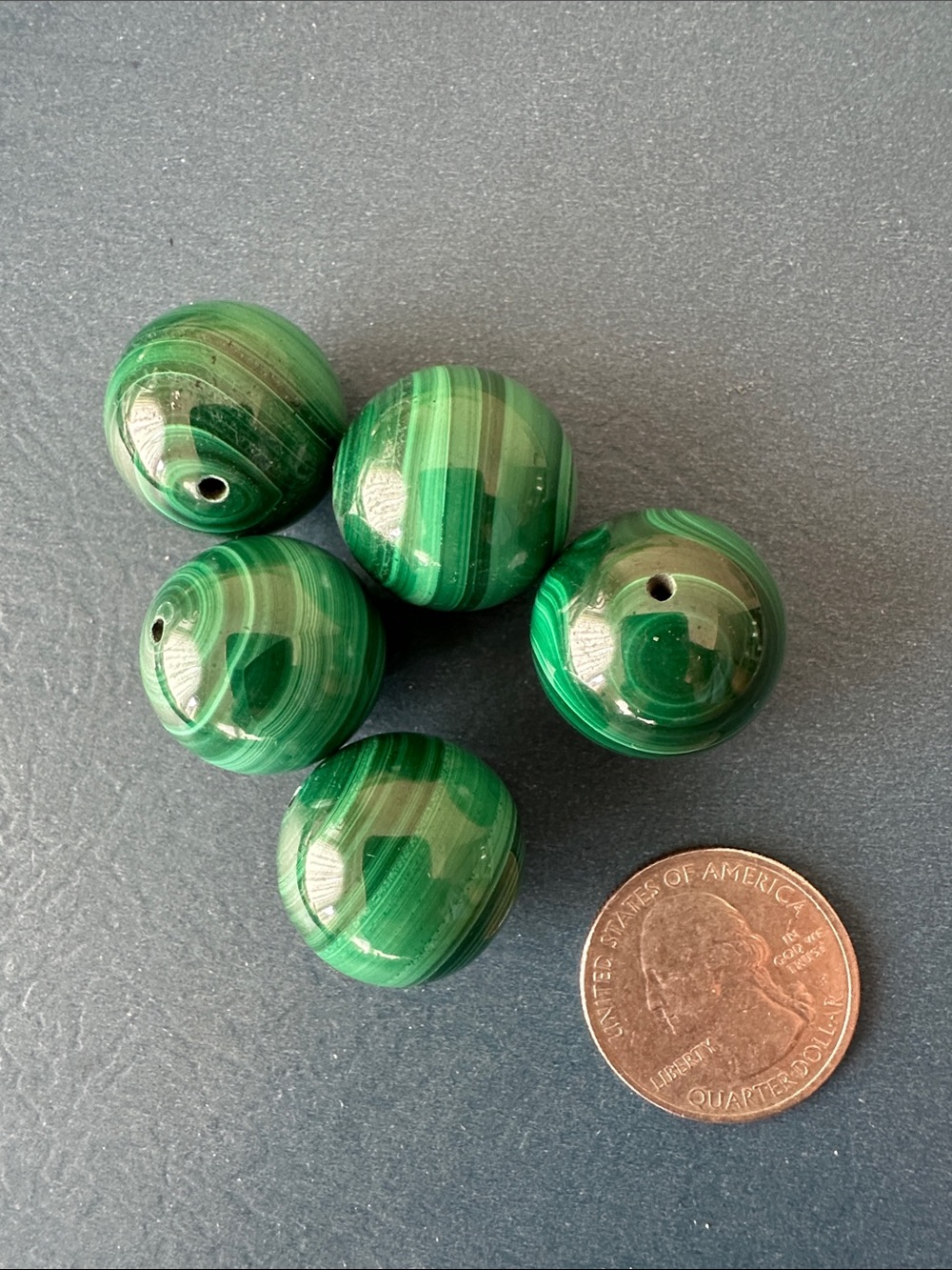 NEW listing 🌺Vintage LARGE Round Malachite beads bundle